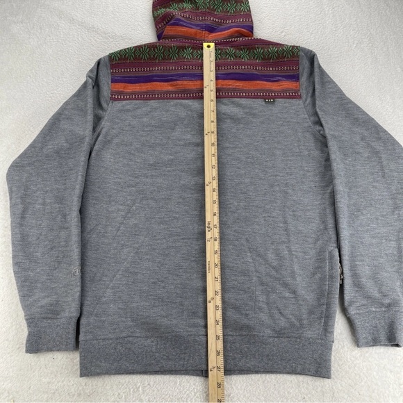 Howler Bros Shaman Hoodie Jacket Mens S Gray Full Zip Aztec Southwestern Adult - Picture 11 of 13